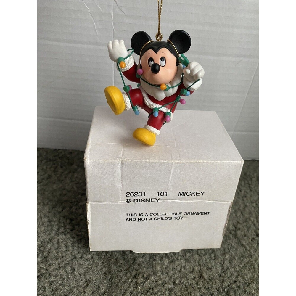 Vintage DCO Disney Grolier Mickey Mouse Christmas Ornament W/BOX